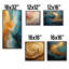 Ensemble de 5 décorations murales spirales abstraites dorées-903215721