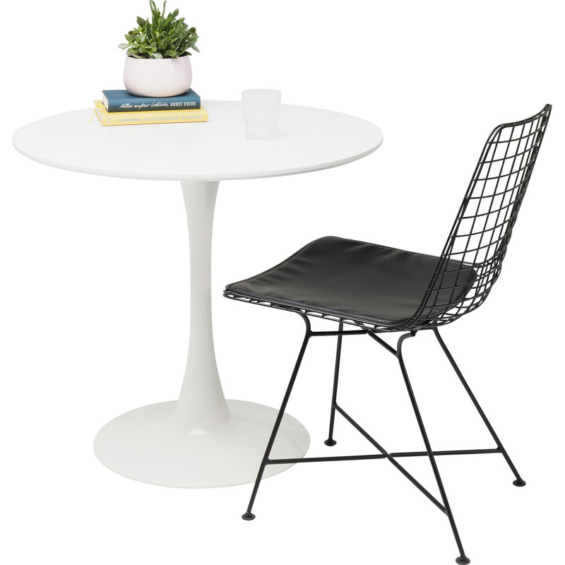 Chic dining table, White, 72cm H x 80cm W x 80cm D