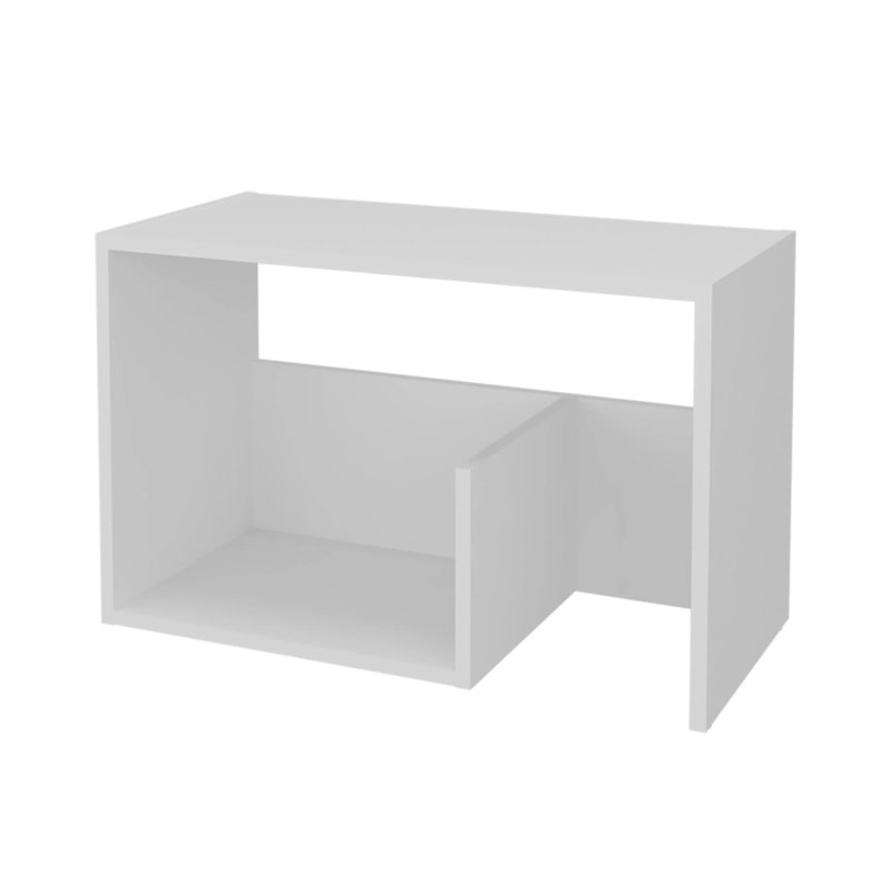 Table basse avec rangement ouvert, Blanc