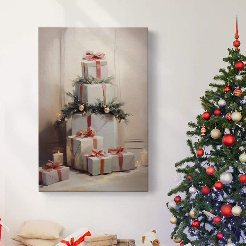 Art des Fêtes de Noël - Toile tendue avec châssis - Série 2-CCXXXVI, H 60 po x l 40 po