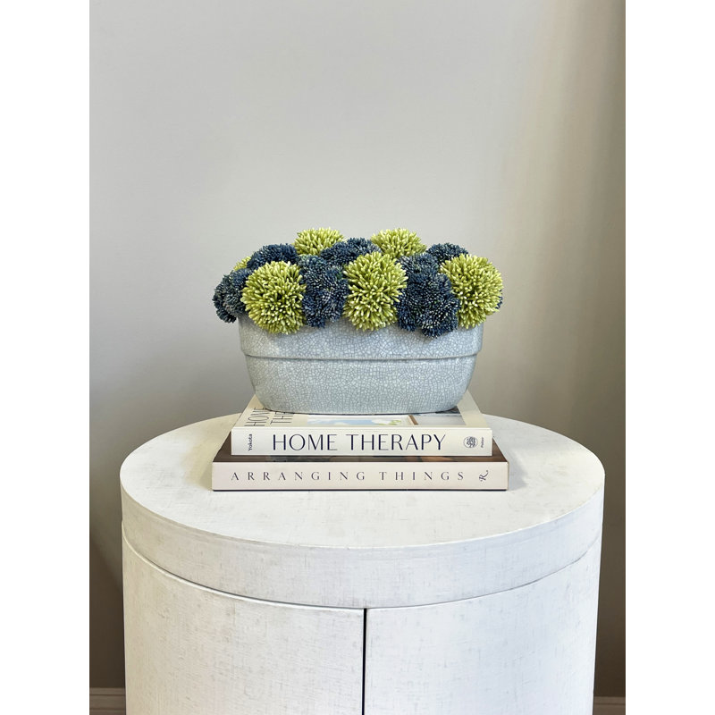 Assorted Sedum in Ceramic Pot