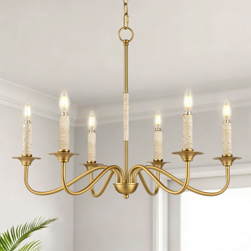 6 - Light Candle Style Classic / Traditional Chandelier