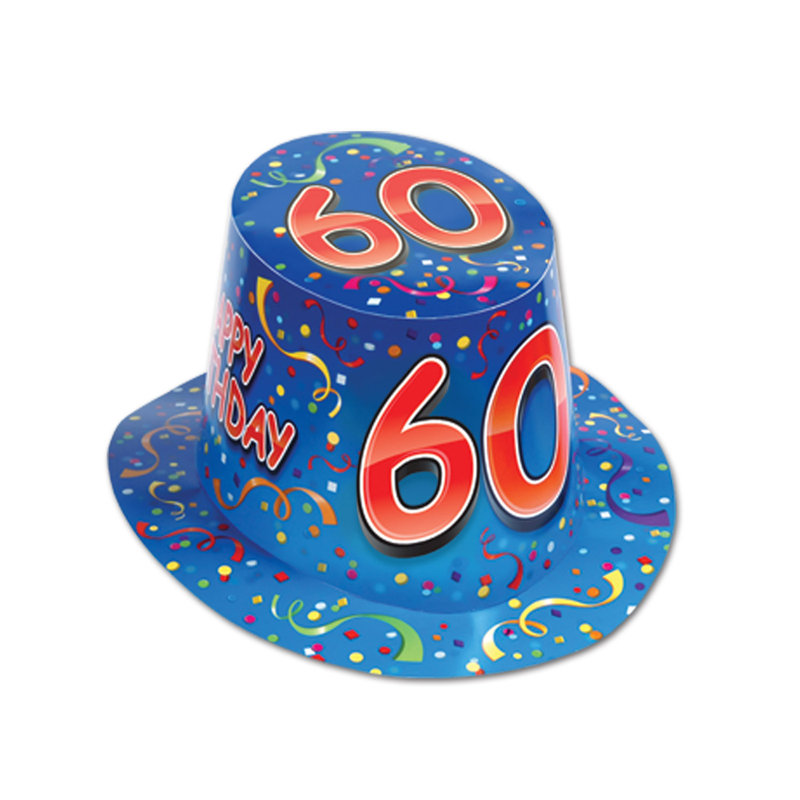 Joyeux 30e anniversaire «Happy Hat», 60, Bleu