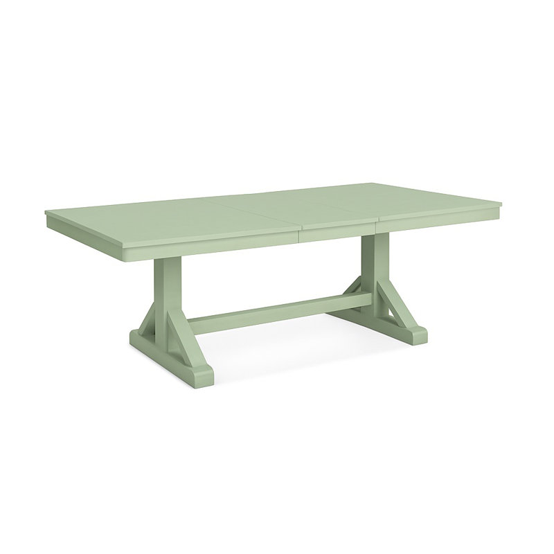 Hues Solid Wood Dining Table, Celery