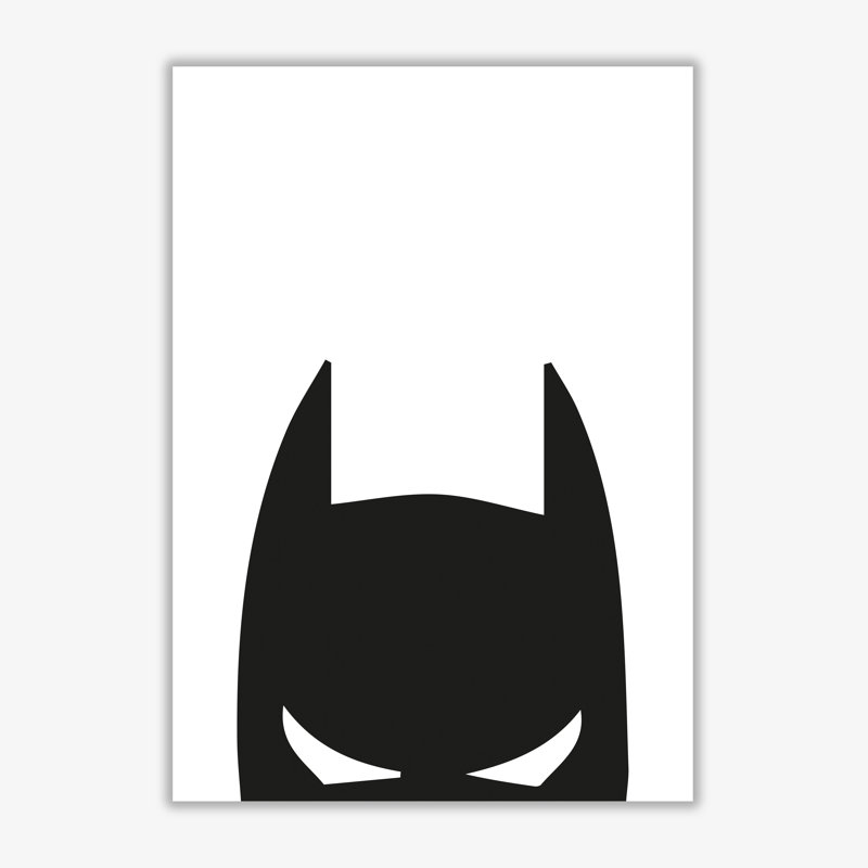 Batman Mask - Painting, No Frame, 30 cm H x 21 cm W x 1 cm D