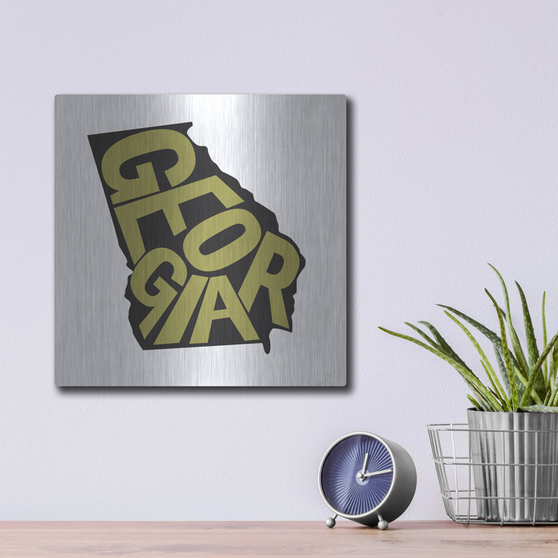 Trinx «Georgia 2» par Art Licensing Studio, art mural en métal, H 12 po x l 12 po