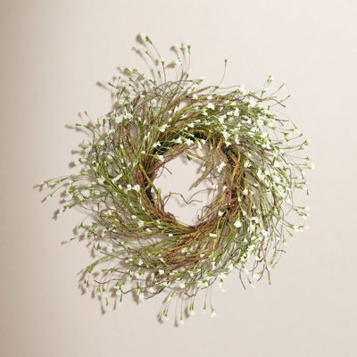 26" Handcrafted Twig, Wildflower No Holiday Wreath
