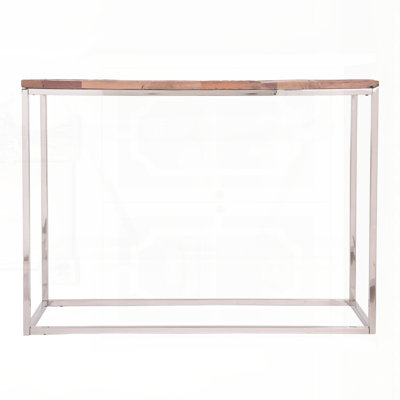 Boho Glam Console Table with Recycled Wood Top