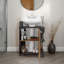 Armoire de rangement sous évier Gila, de conception compacte, avec deux tablettes pour organiser les articles de salle de bain, -1220256368