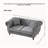 Seater Chesterfield ‌velvet upholstery fabric Sofa with Roll Armrest & Nailhead,Upholstered Mid Century Modern Couch,3 Seater & 2 Seater Couch for Living Room, Office, Apartment, Gray-1698926048