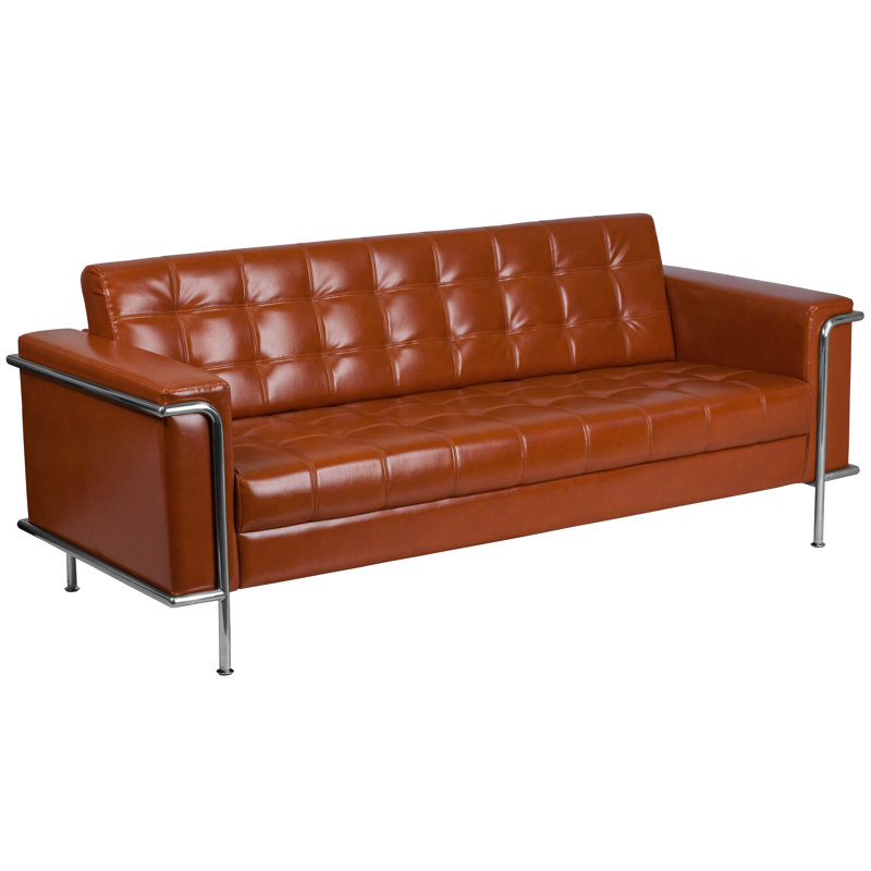 Canapé contemporain en leatherSoft avec structure enveloppante et détails de surpiqûres doubles HERCULES Lesley Series