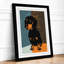 Portrait: Dachshund Geometric - Framed Print-280673131-280673130