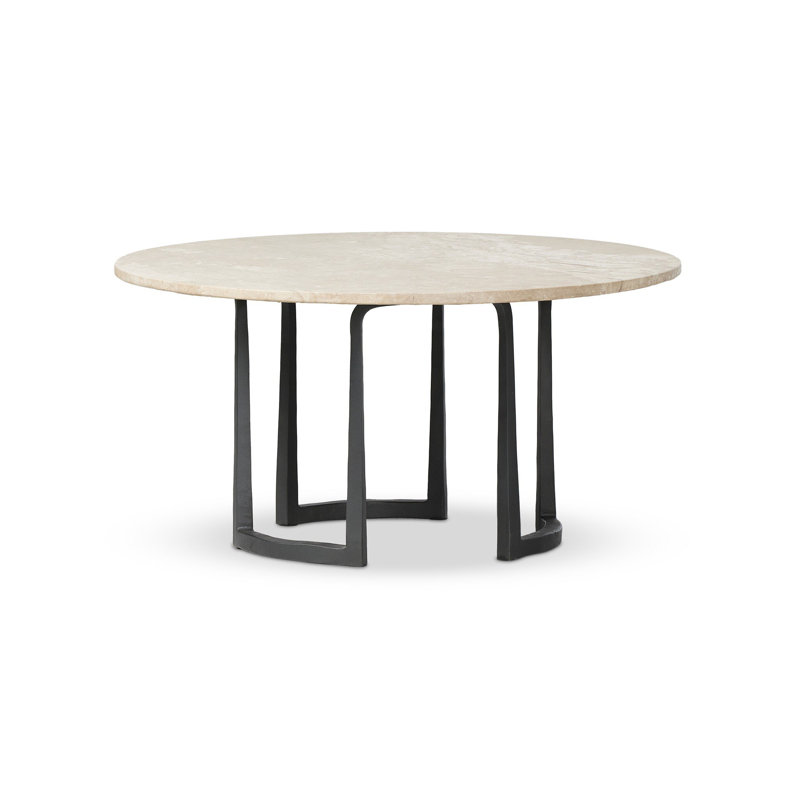 Axtell Coffee Table- Small-Lunar Marble, 15" H x 30" L x 30" W