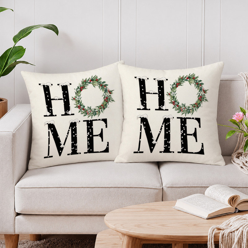 Polyester Pillowcase, Couronne blanche et blanche enneigée