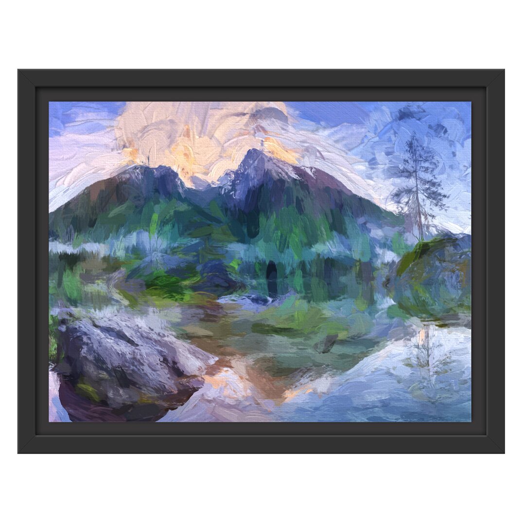 Gerahmtes Wandbild Sonnenaufgang am Hintersee Kunst