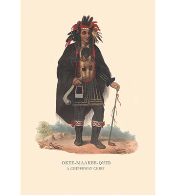 " Okee-Maakee-Quid (a Chippewah Chief) " by Mckenney And Hall