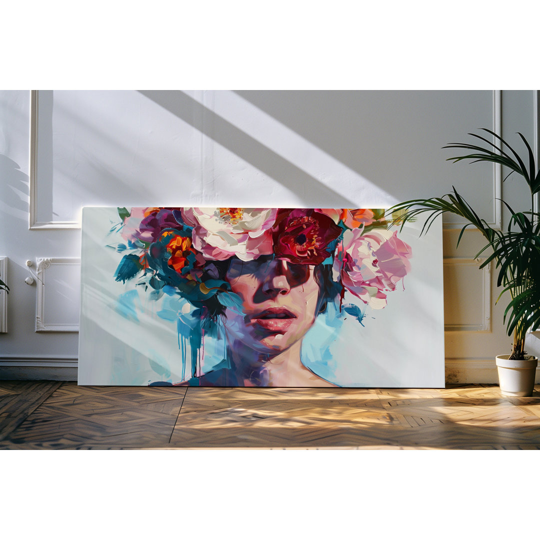 Wandbild 120x60 cm Porträt einer jungen Frau