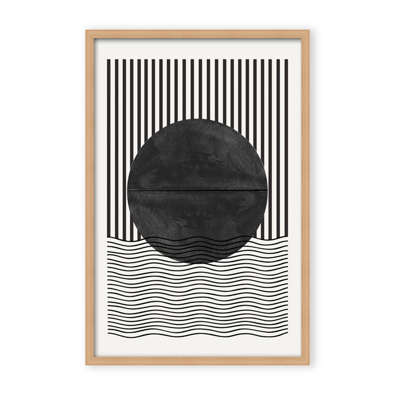 BaB No10. Print by The Miuus Studio, 36" H x 24" W x 1.125" D, Black, Framed Matted Print