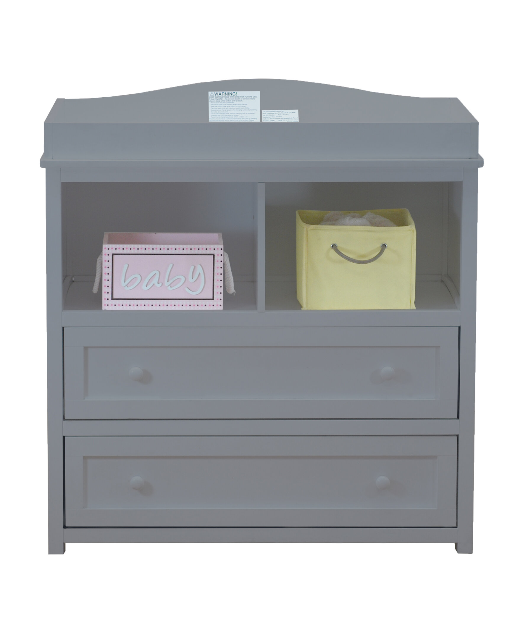 Light grey best sale changing table