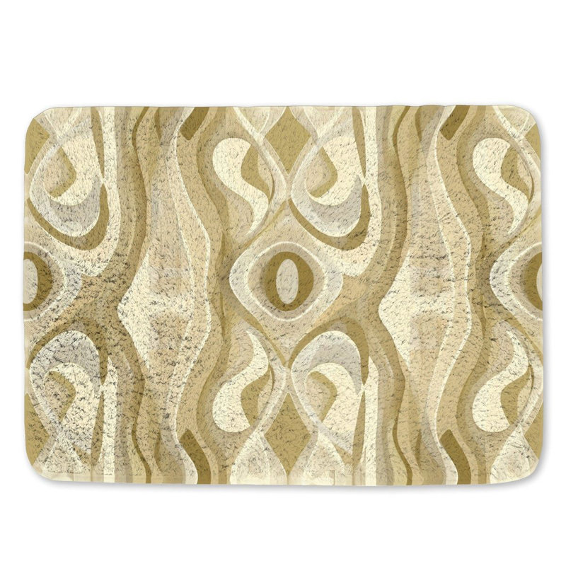 Laren Microfiber / Microsuede Non-Slip Bath Mat, 21"W x 34"L