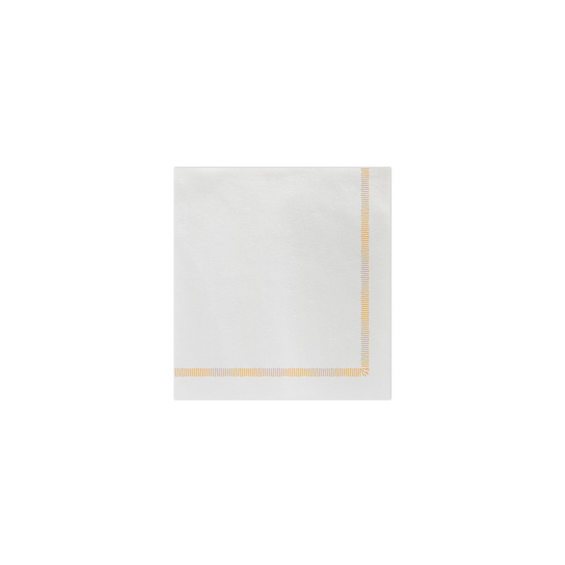 Serviettes à cocktail Furniture, Blanc / Jaune