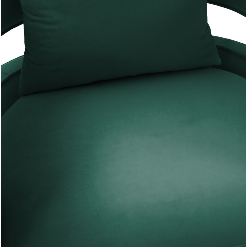 Velvet Swivel Barrel Chair, Forest Green Velvet