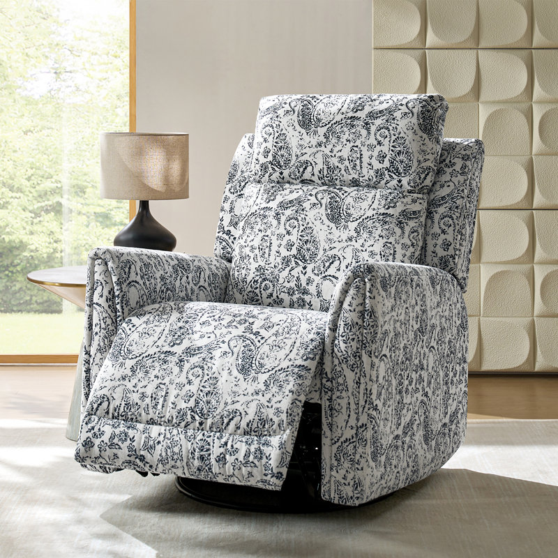 Thorndike 32" Dual Motor Swivel And Rocker Power Recliner, Navy