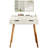 Makeup Vanity Desk with Removable Mirror and Adjustable Lights