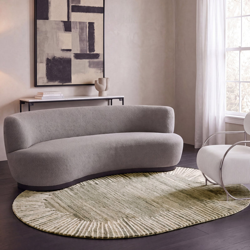 Fifth Avenue 129 Area Rug In Grey / Ivory, Oval 6' x 8'
