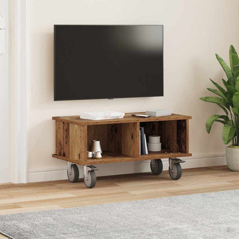 Unfinished TV Stand for TVs up to 78", Old Wood