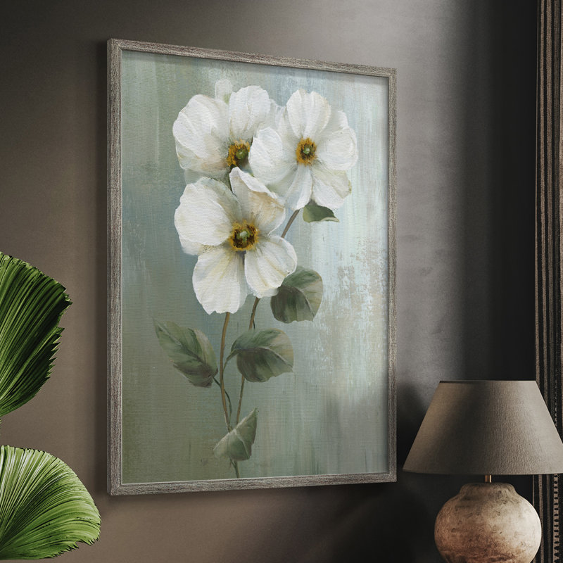 «White Fancy I», reproduction encadrée - bois massif 48984, H 11 po x l 9 po
