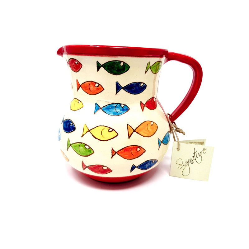 Kerrie Handmade Ceramic Table Vase, 19cm H x 19cm W x 15cm D, Red