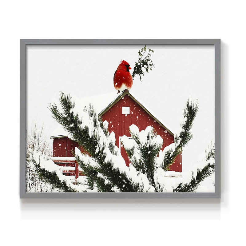 Art de Noël - DCIV - Reproduction encadrée - Restickable, Gris, H 11 po x l 14 po