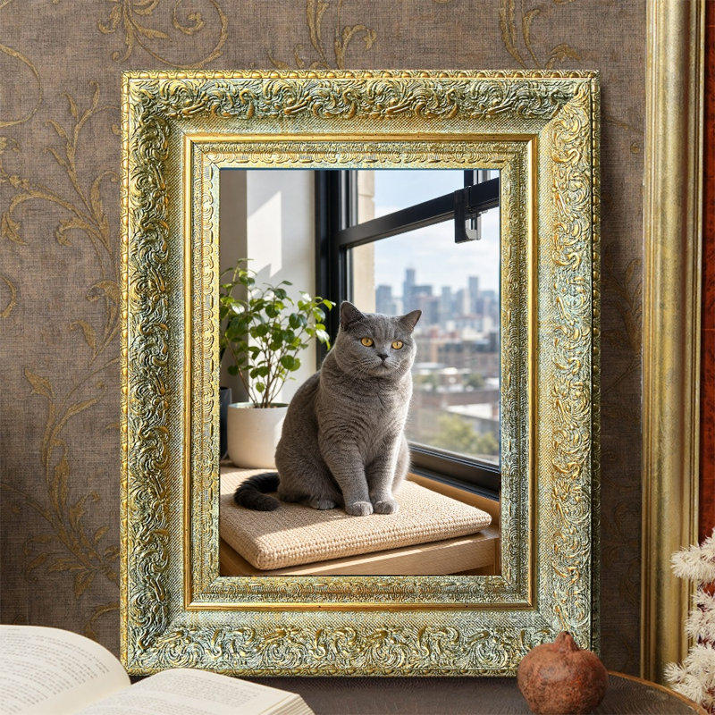 Cadre photo mural doré antique 1 pièce 8 po x 10 po avec finition maison
