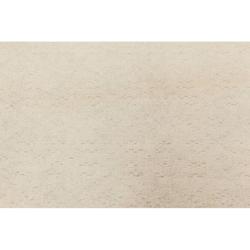 Chemin de table rétro en coton indien ivoire Mid-Century 4 pi x 13 pi 4 po