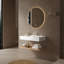 36" Bathroom Vanity Wall-mounted Floating White Rectangular Acylic Basin, Striped Shelves Layer-1990796199