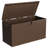 73 Gallon Rattan-Style Outdoor Storage Bench, Lockable Waterproof Resin Deck Box for Patio Cushions, Garden Tools & Pool Gear, Brown Imitation Rattan Grain-124606224