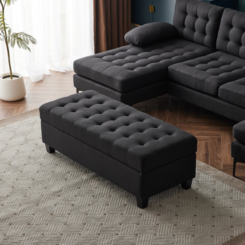 Banc de rangement Brierre, Noir