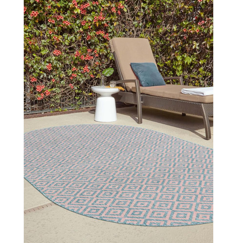 Tapis intérieur / extérieur Jill Zarin Costa Rica, Ovale 7 pi 10 po x 10 pi