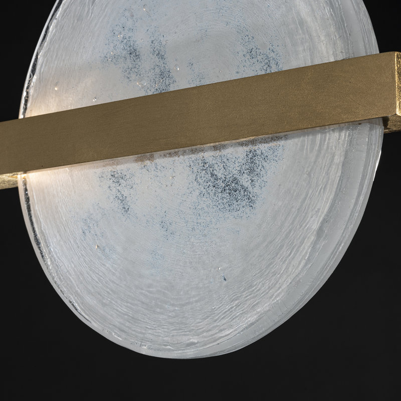 Selene Gold Leaf 6-Light Island Pendant with Clear/White Glass