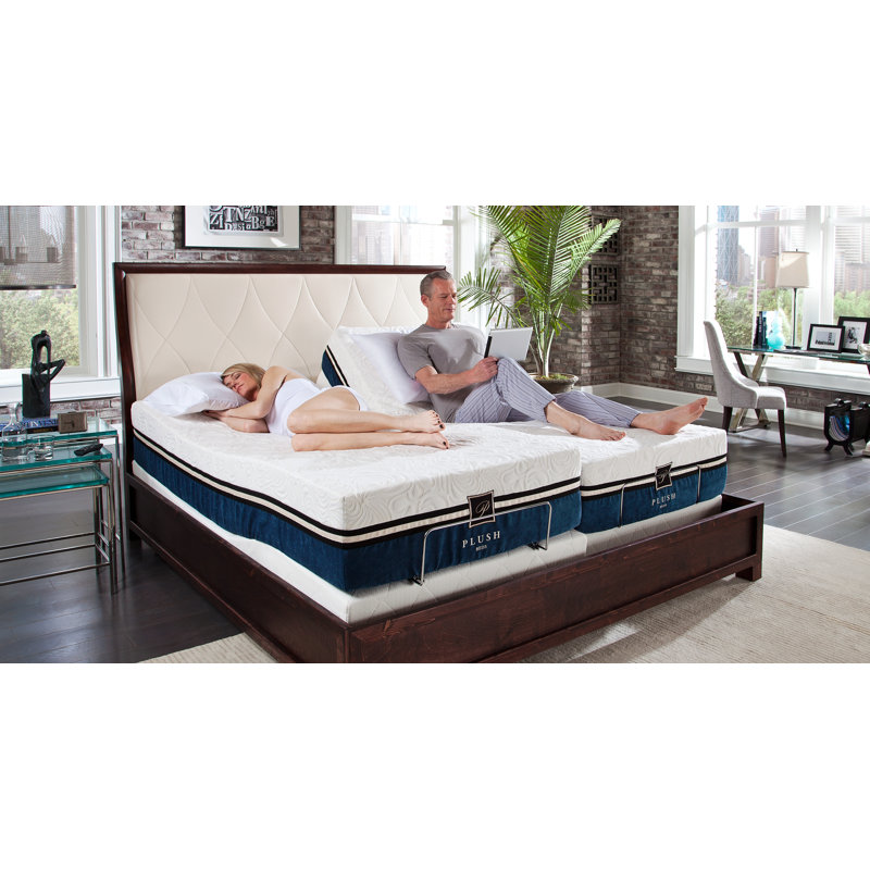 PlushBeds Cool Bliss Gel Memory Foam Mattress, Split King