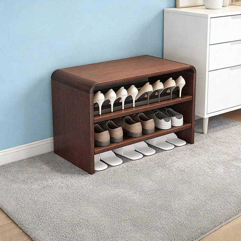 Banc de rangement pour chaussures de style américain, H 15,75 po x l 23,62 po x P 13,78 po