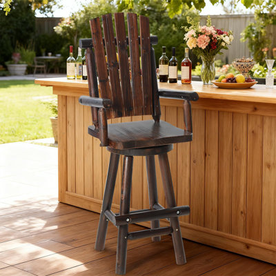 Chaise de bar en bois Adirondack