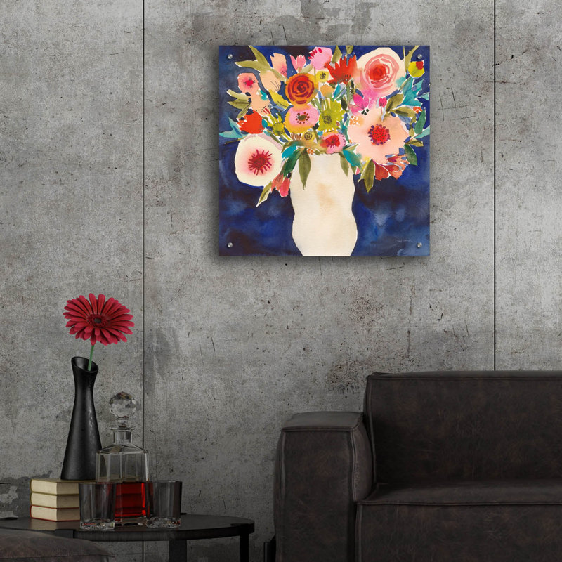 Art mural épique «Floral Beauty 1» par Cheryl Warrick, 24 po x 24 po, H 24 po x l 24 po
