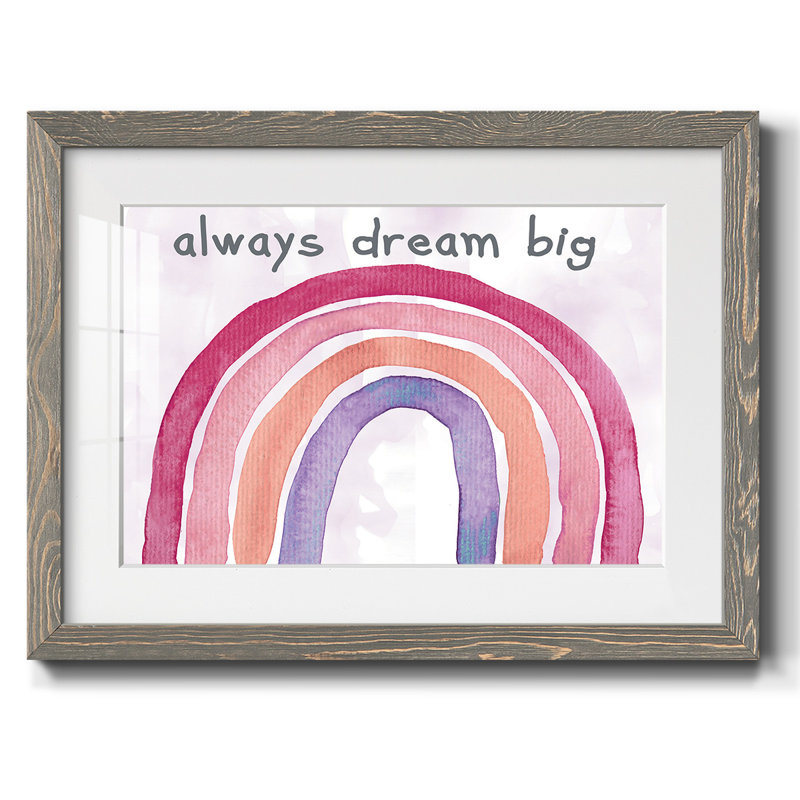 Always Dream Big, Gris, H 28 po x l 42 po x P 1,5 po