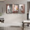 Élégant art mural encadré en aluminium - Ensemble de 3 reproductions encadrées en aluminium sur toile noire
