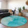 Premium Machine Washable Cerrito AMF507 Teal Rug