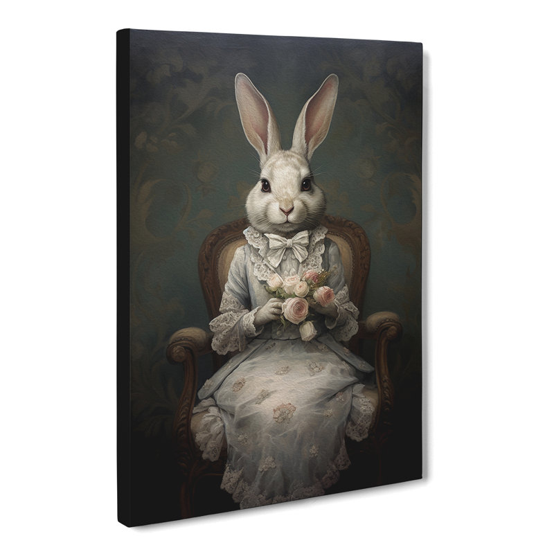 Rabbit Victorian - Print, 50cm H x 35cm W x 3cm D
