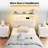 Twin Or Twin XL Size Headboard, Adjustable Upholstered Headboard With 3 Tier Shelves And Pegboard With Charging Stations And LED Lights, Modern Bed Headboard With Storage Linen And White-244327709-244327708