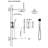 Crotone LED Digital Display 3 Way Shower System with Rainfall and Handheld Shower